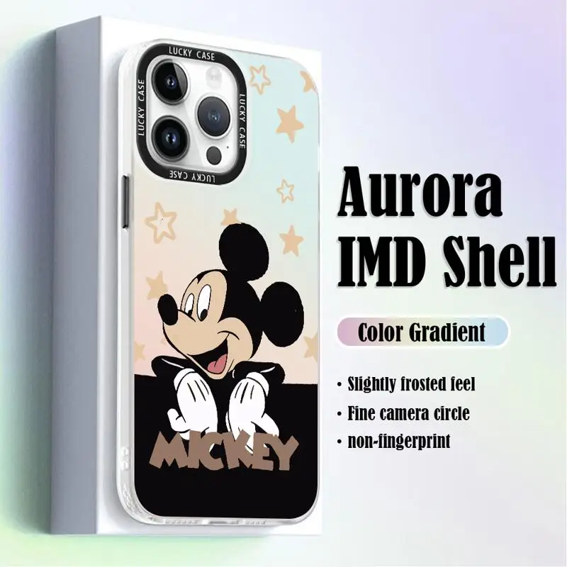 Mickey Mouse Winnie Saisy Duck Phone Case for Redmi Note 12 11 Pro Plus 10 9 9S 8 12C 9A 9C POCO X3 NFC Iridescent Funda