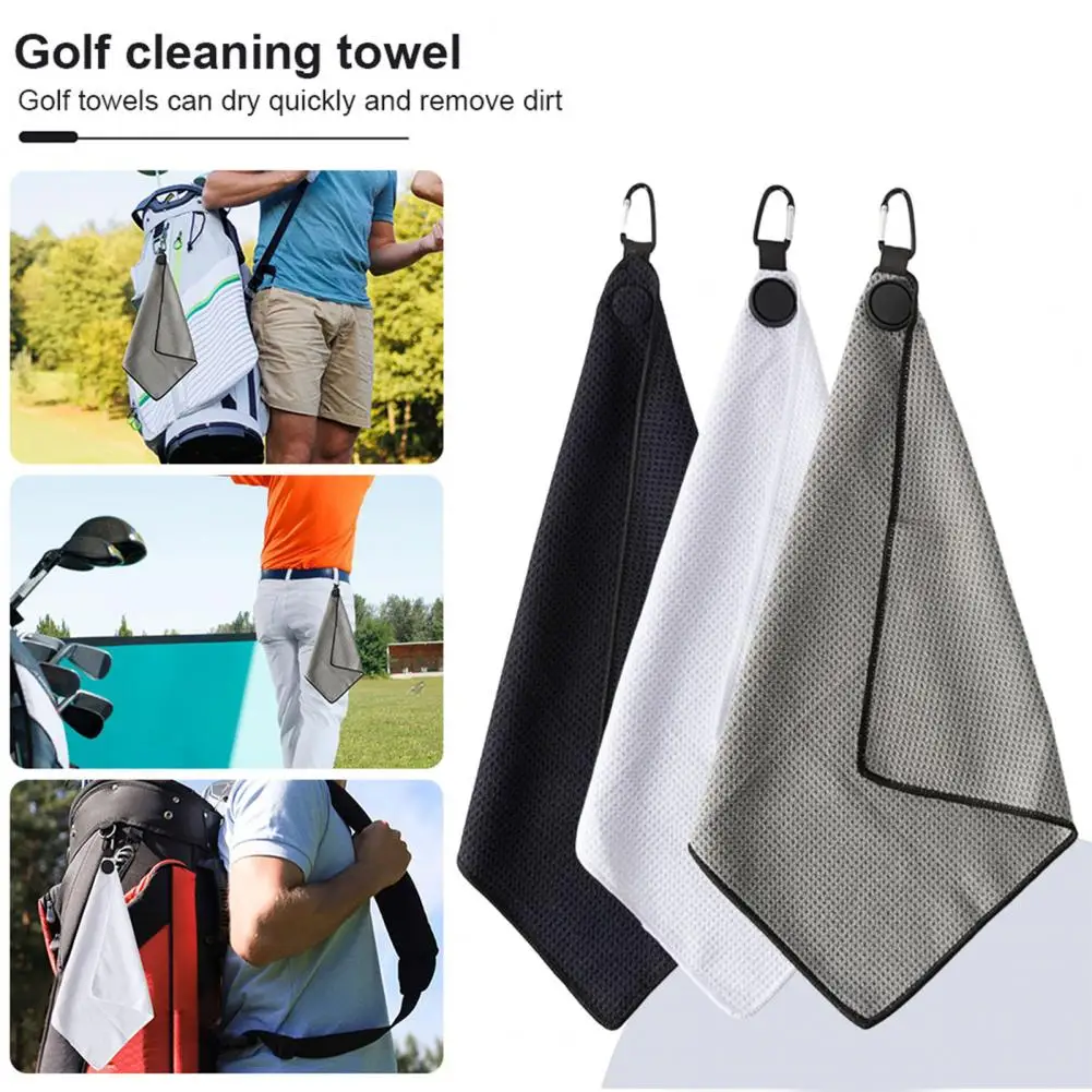 Quick-drying Golf Towel Quick Drying Magnetic Microfiber Golf Towel Water Absorbent Waffle Pattern for Golf Club Ball for Men