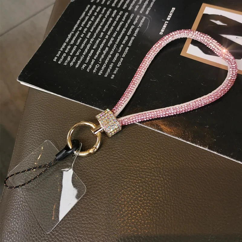 Handy-Lanyard Luxus-Strass-Schlüsselband Hochwertiges XYun Kurzes Diamantbesetztes Armband Verlustsicheres Verstärktes Schlüsselband