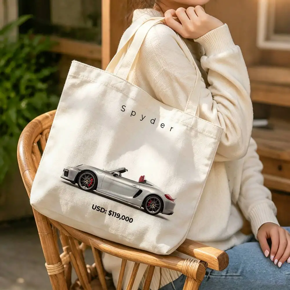 PRO-Cars Series GT3-4RS Turbo-S  Canvas bags Large Capacity suitable for School shopping, gifts, and Daily Commute