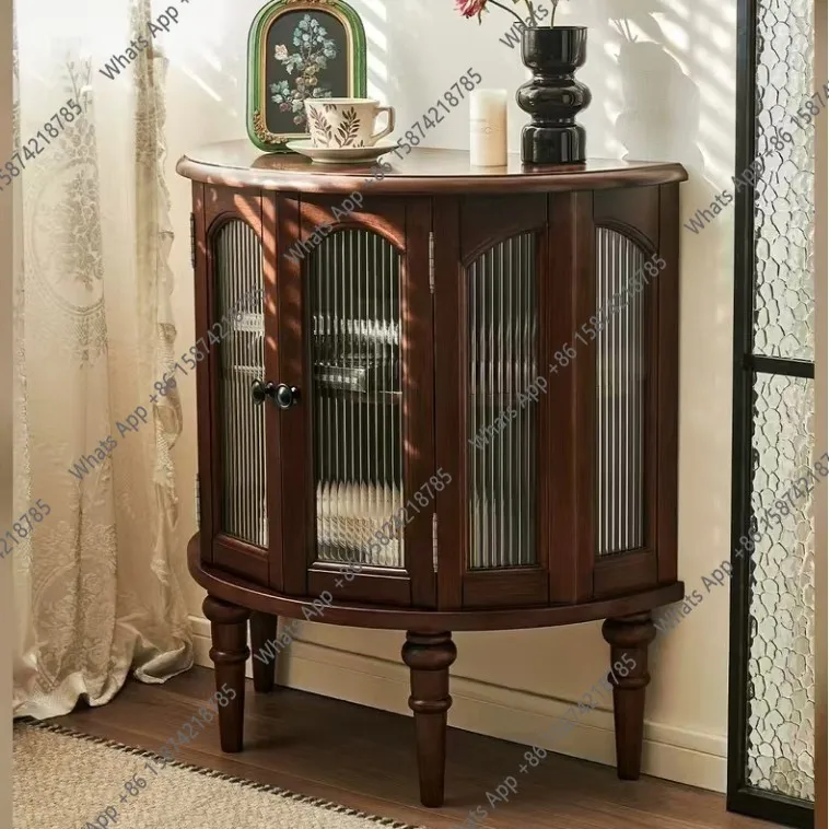 

Французский ретро-шкаф для гостиной, тумба для прихожей, цельнодеревянный вертикальный шкаф-тумба для узких пространств