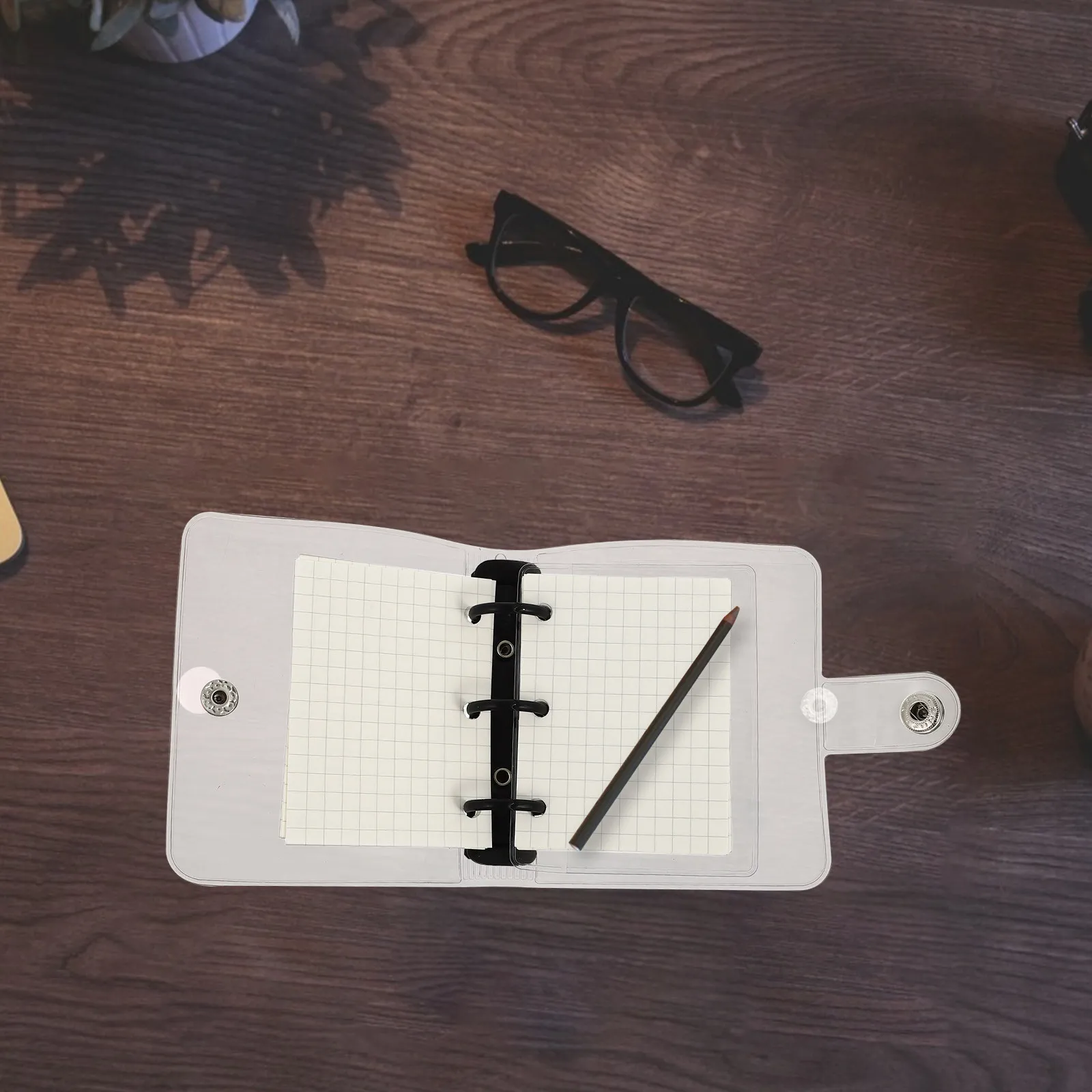 

Набор из 1 прозрачного блокнота из ПВХ с пружинной спиралью, мини-блокнот для заметок, легкий, портативный, простой, для офиса и школы