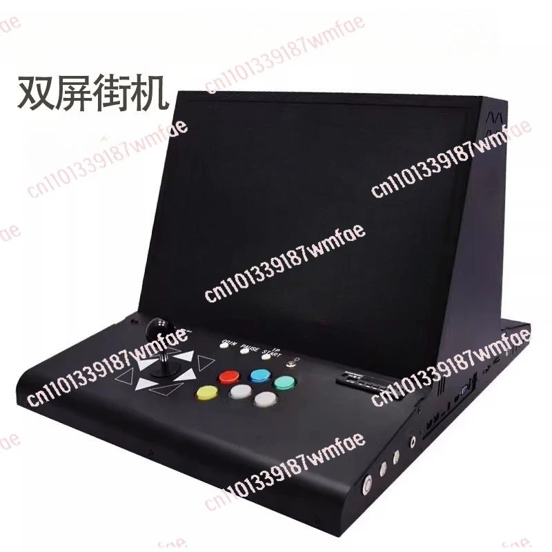 Arcade game machine Dual screen double desktop joystick fighting machine