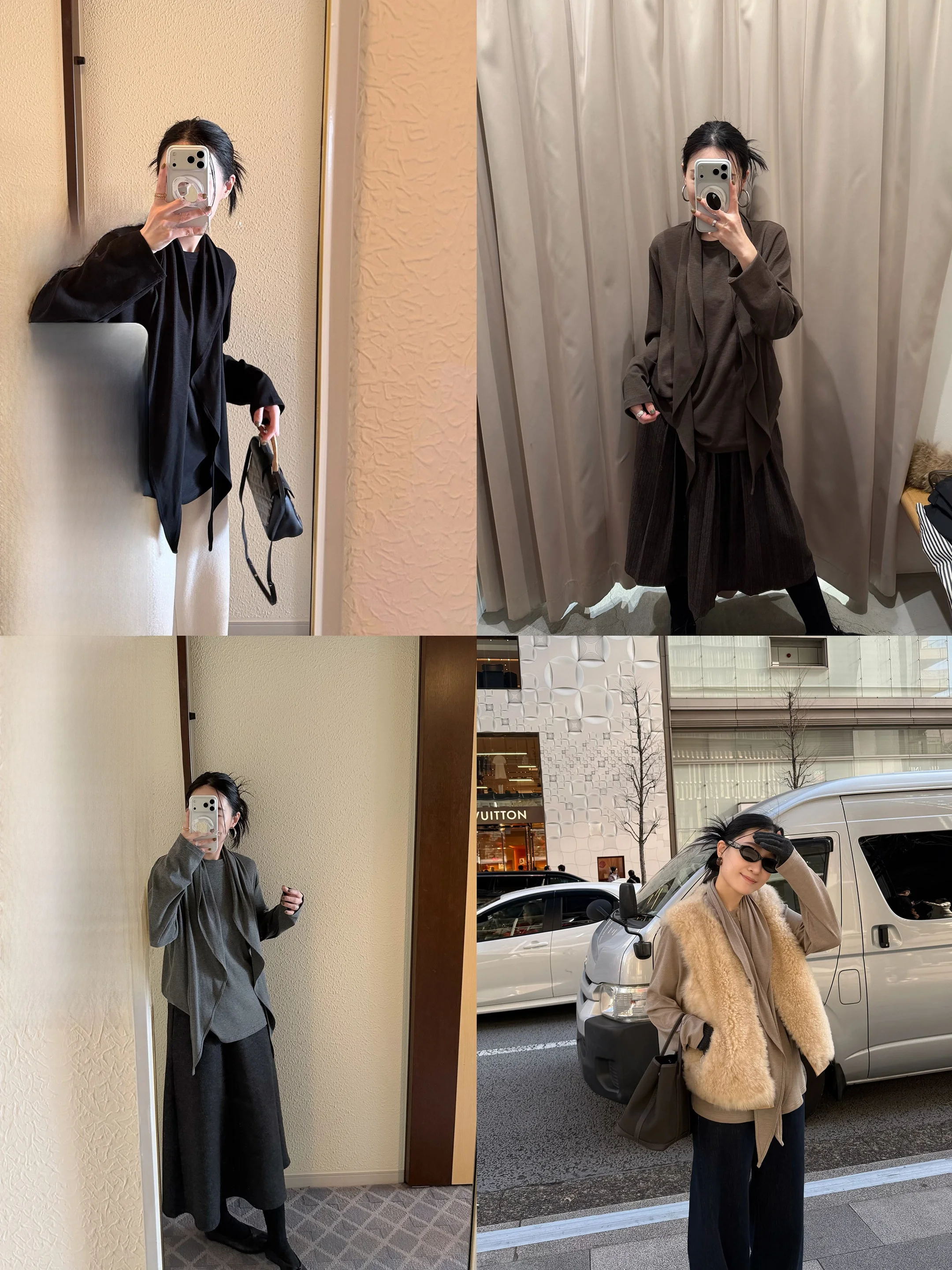 

Elielim Strongly Recommended! Long Sleeve T-Shirt Women's New Design Sensation Paper Person Atmosphere Fake Two-Piece with Sash