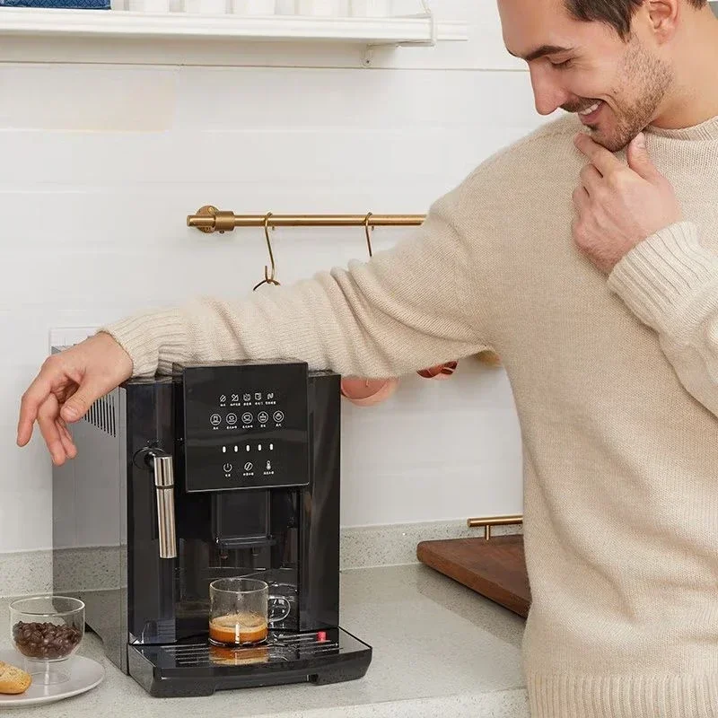 Coffee Machine Fully Automatic Italian American Freshly Ground Beans Home Office Small 19 Bar Extraction Smart Touch Screen