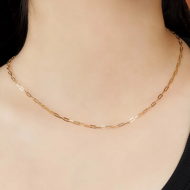 925 Sterling Silver Necklace Versatile Jewelry Simple, Light Luxury, and Unique collarbone chain