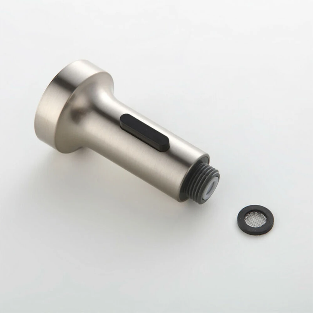 ABS Dual-Mode Shower Head Replacement for Kitchen Sink Taps Switchable Aerator and Shower Spray G1/2 Male Thread Brushed Design