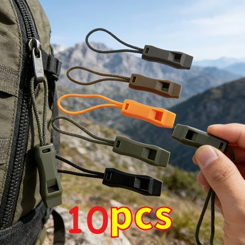 

10pcs Portable Mini Whistle with Loud Whistles For Survival Gear, Emergency Preparedness, Hiking Essentials, Camping Accessories