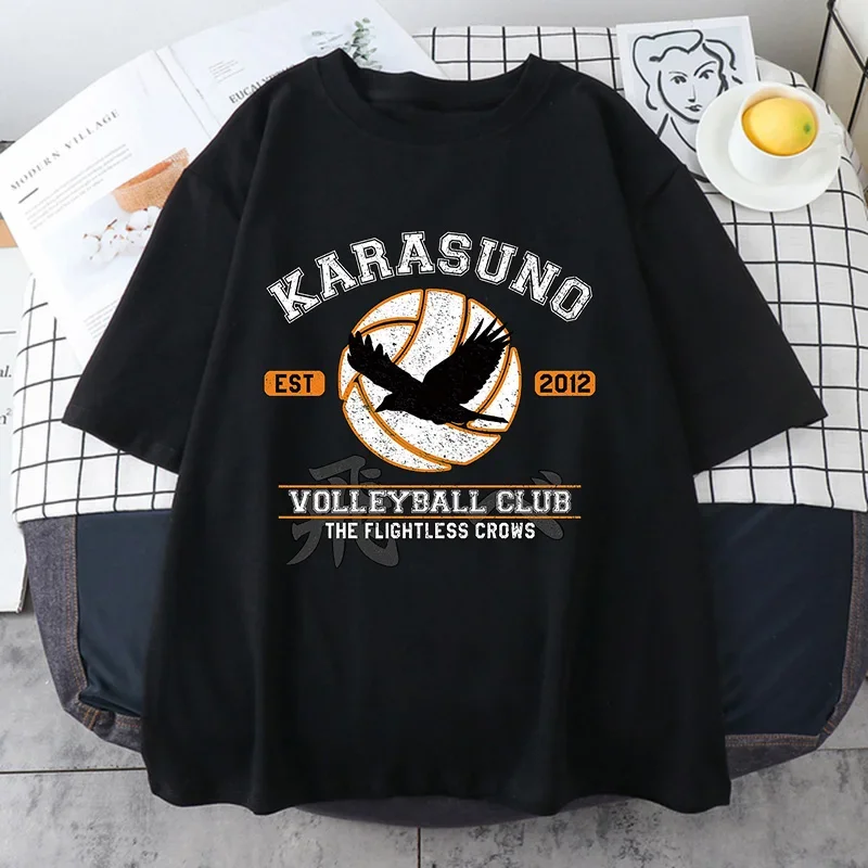 90s Haikyuu Men T Shirt Kuroo Japanese Anime Bokuto Manga Shoyo Volleyball Creative Tshirt Cartoon Graphic Tees Male T-shirt Tee