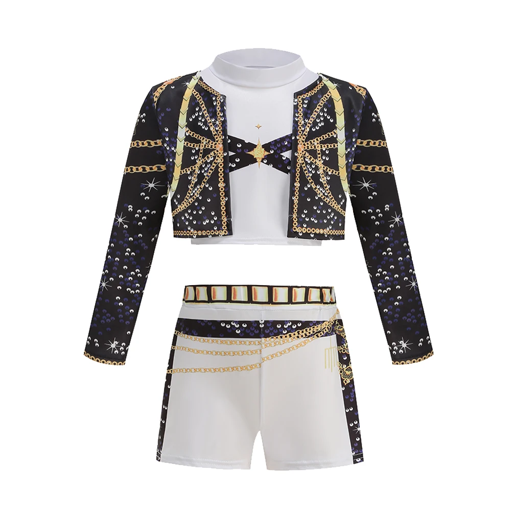 2026 Girl Cosplay Pop Singer Fashion Clothes Stage Performance Dress Up Uniform Children Show Party Role Play Costumes