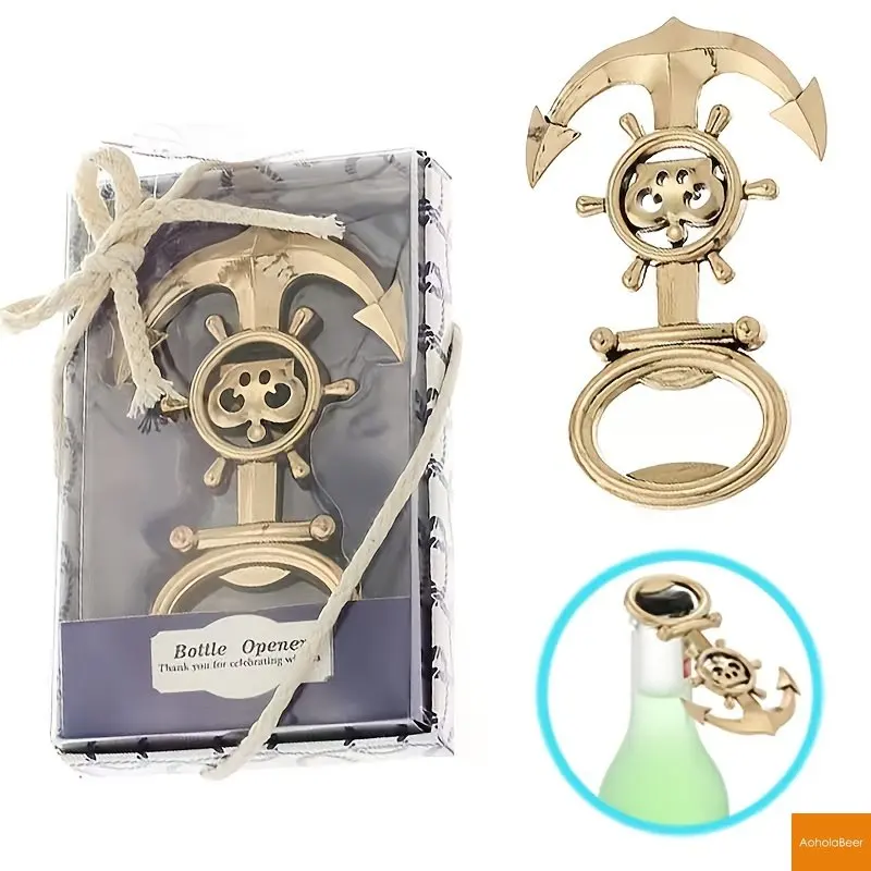 

Creative Anchor Rudder Bottle Opener Presents Birthday Wedding Gifts for Guests Ocean Retro Alloy Opener Tools Groomsmen Gifts