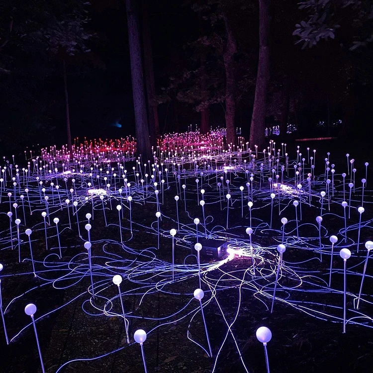 

IP65 Christmas Fiber Optic LED Ball Lamp for Garden Plaza Decoration AC Powered Holiday Lighting Show