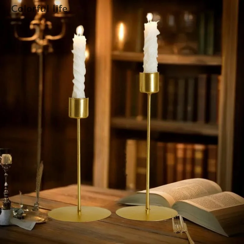 حاملات شموع بار لتزيين الحفلات، تصميم معدني أوروبي أنيق لحفلات الزفاف ومساحات المعيشة