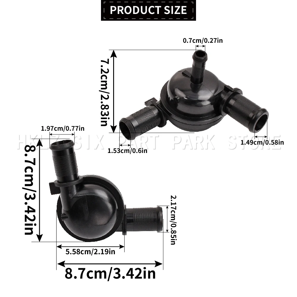 Three Way Heating Water Pipe Connector OEM 6466Y1 For Peugeot 407 607 Citroen C5 C6 2.7L 3.0L V6 Auto Cooling Accessories