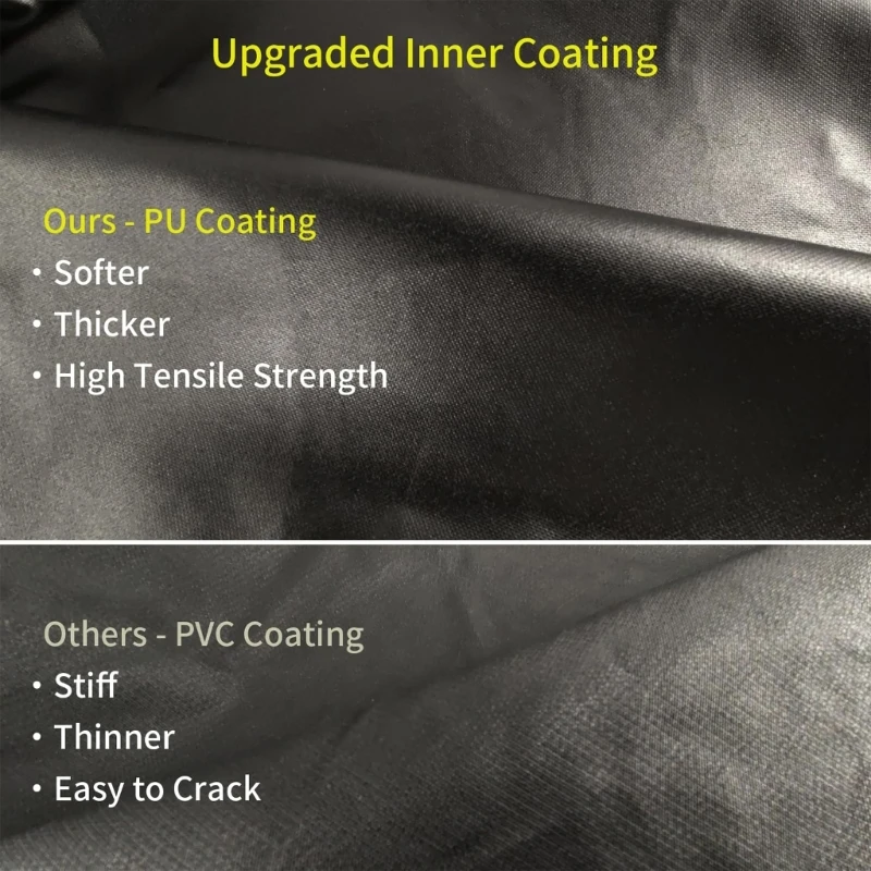 32 in Outdoor Barbecue Cover, Black Textile Shell with Lower Wrap Section and PU-Coated Outer Layer for Clean Cook Section