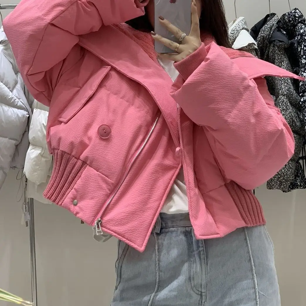 

Women's Winter ort down Cotton Jaet Thiened Loose Casual Outerwear Korean Design Small Size Sli Cotton Coat