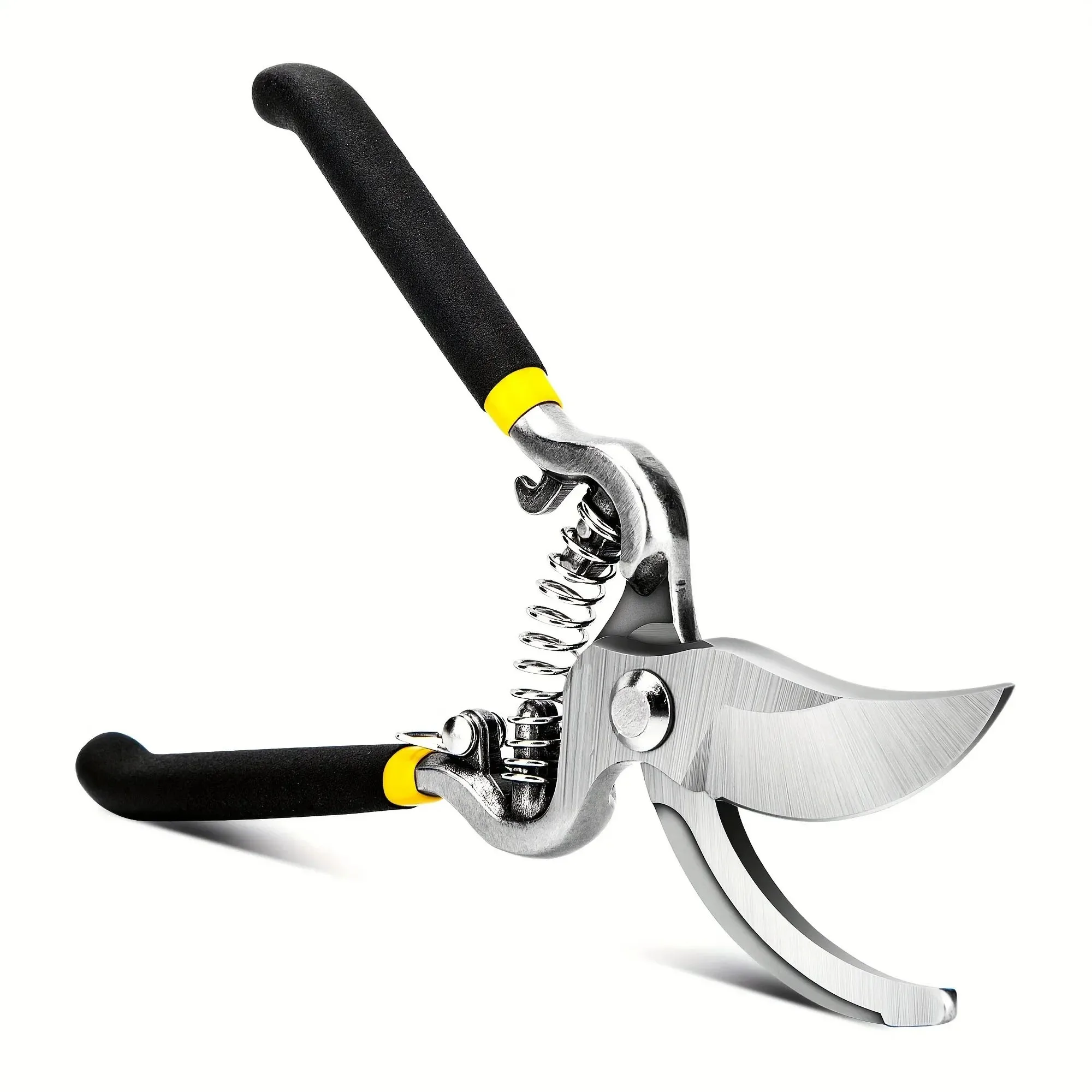 Heavy Duty Steel Curved Blade Pruners, Garden Pruning Shears, 8