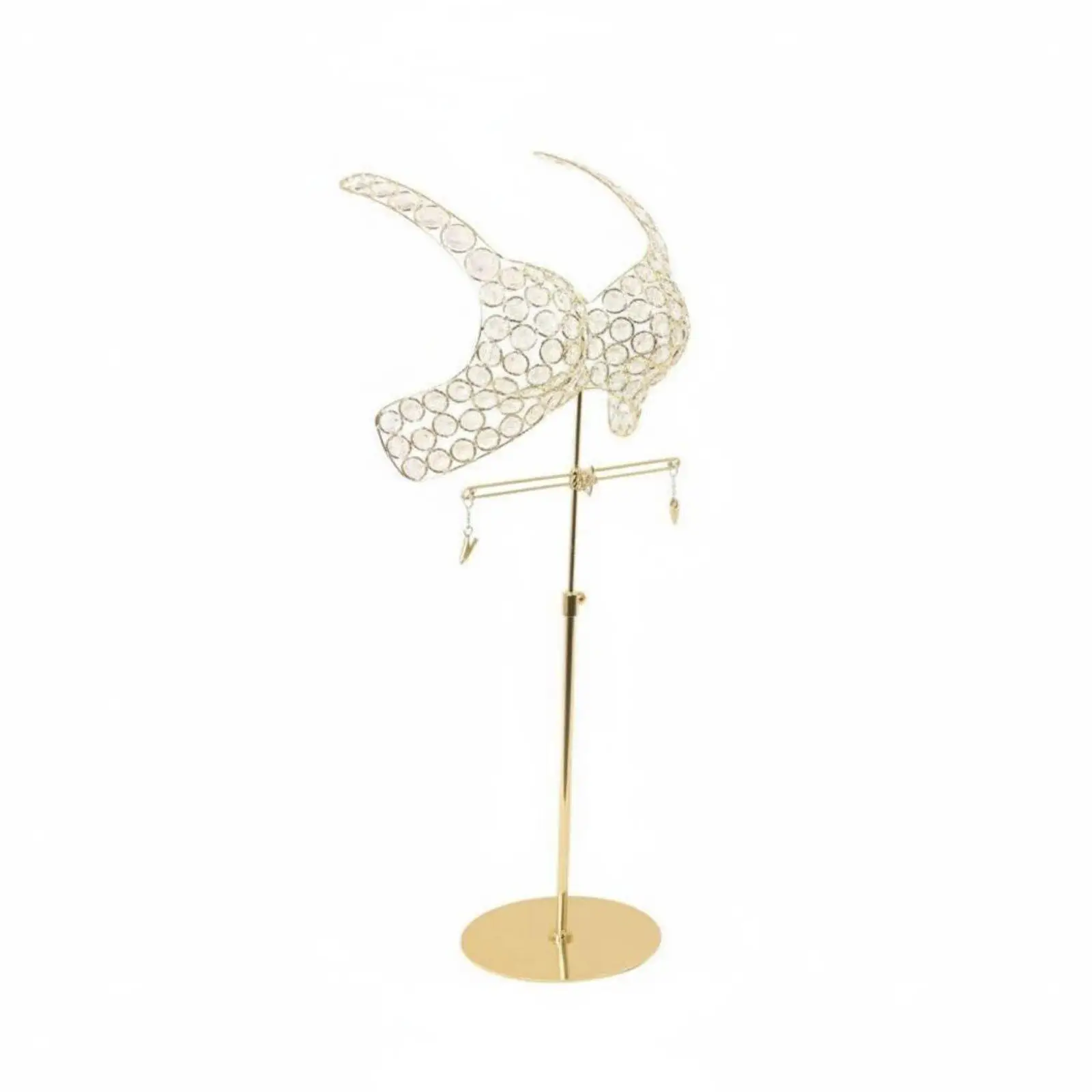 Half Body Lingerie Display Stand Luxury Finish Bra and Panty Display Stand Realistic Shape Metal Lingerie Mannequin for Shop