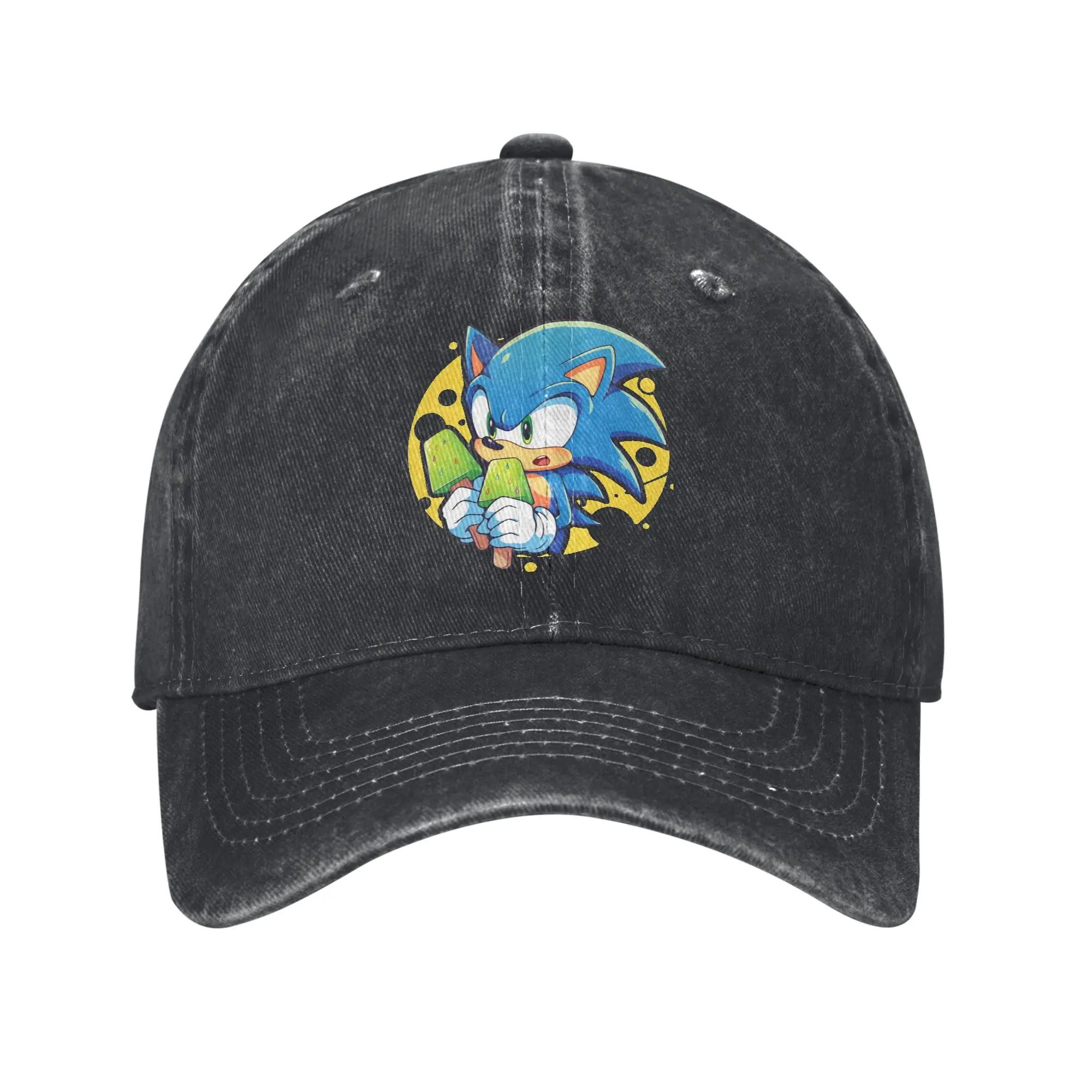 Shadow The Hedgehogs Baseball Caps Fashion Distressed Washed  Sun Cap for Men Women Summer Adjustable Hats Cap