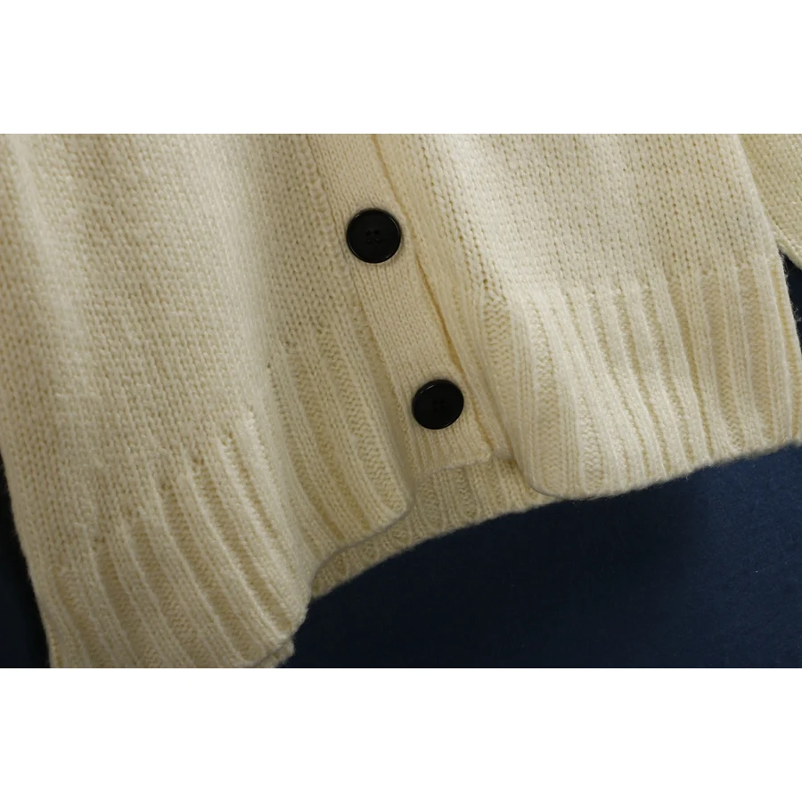 iny Pailletten-Revers-Strickjacke, offener Strickjacke, Herbstsaison, Einzelknopf, Übergröße, schlankmachende Farbe, Strickoberteil für Damen