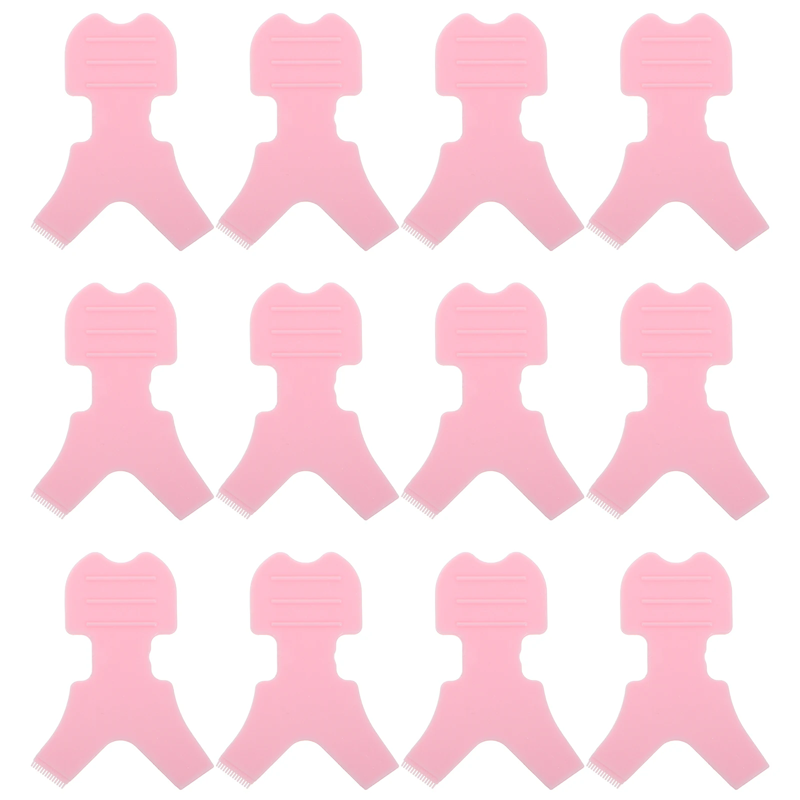50Pcs Y Lash Lift Tool Eyelash Applicator Brush Lash Perm Lift Comb Silicone Eyelash Extension Tool Pink Portable Safe