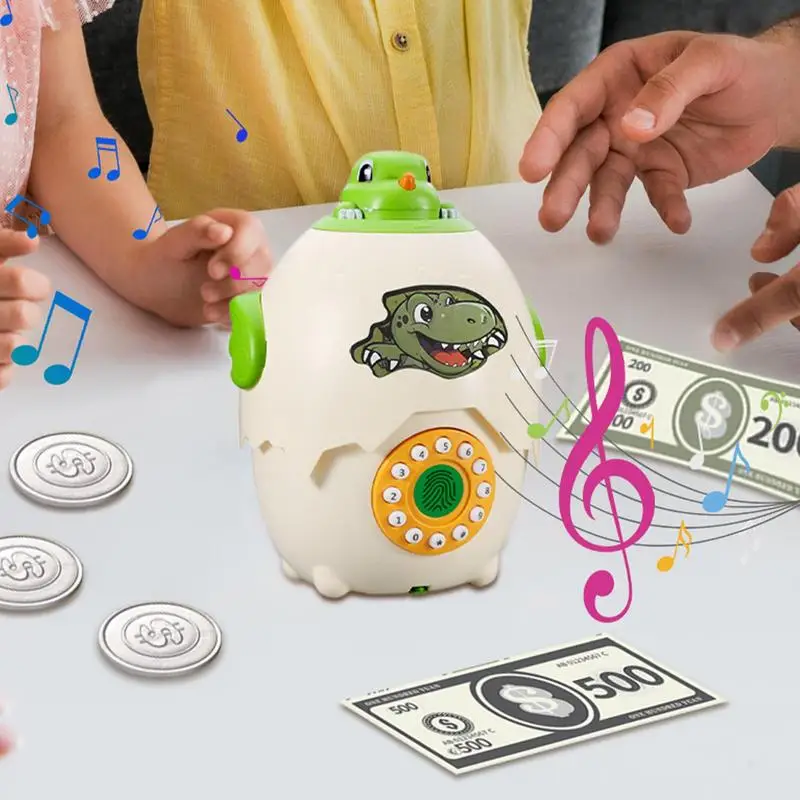 Electronic Coin Bank 2 In 1 Dinosaur Egg ATM Saving Machine Money Toy Password Cash Can Bank With Storytelling Children's Songs