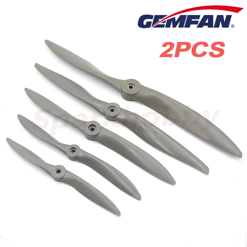 GEMFAN-hélices brillantes de nailon y fibra de vidrio para Dron de carreras, 2 piezas, 8X6/9X5/9X6/10X6/11X6/13X4/13X6/15X10, piezas de Avión RC, DIY