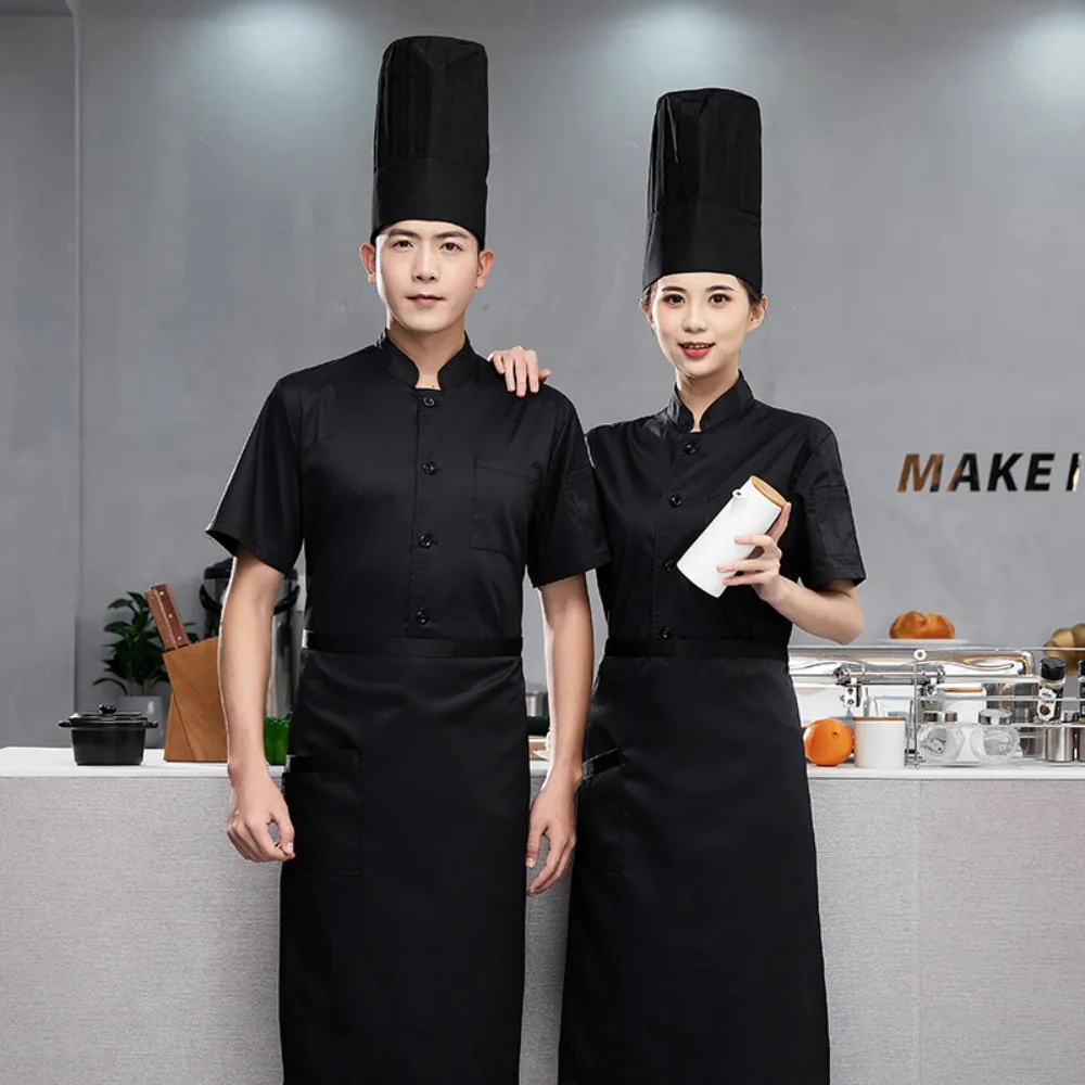 Chef-werkkleding voor heren Korte mouwen Zomer Dunne stijl Ademend High-end Hotel Catering Achterkeuken Werkkleding