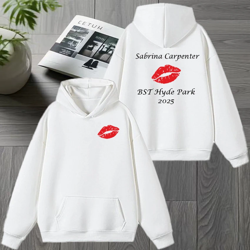 

Hot Sale Sabrina Carpenter Tour 2025 Double Sided print Sweatshirt Unisex Trend black Hoodie Men women Fleece Casual pullovers