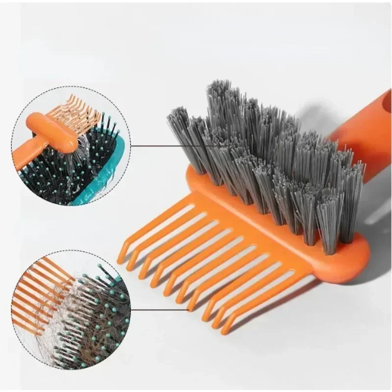 vvocci For Removing Hair Dust Home Salon Use Hair Dirt Remover Cleaning Brush Hairbrush Tool Mini Cleaner Rake Comb Embedded