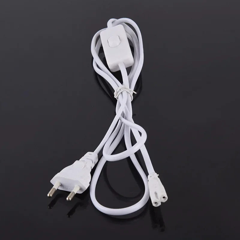 2 3 pin hole AC Switch Cable T5 T8 LED Tube Power supply Charging extend Wire ON/OFF Connector Lighting Accessory EU US Plug