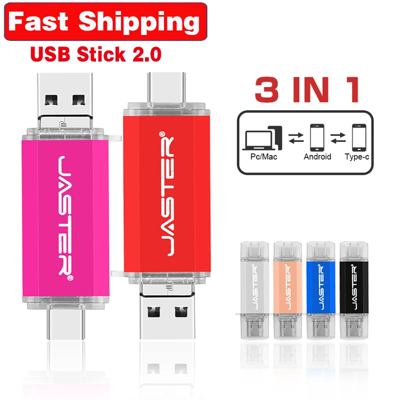 

Быстрая доставка USB-флешка TYPE-C 64 ГБ OTG Micro USB Pen Drive 32 ГБ Память 16 ГБ 3 в 1 Флэш-накопитель Креативные подарки 8 ГБ