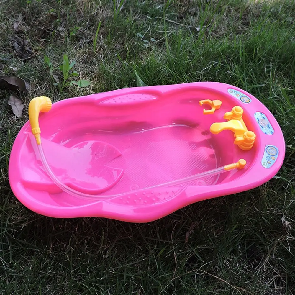 Realistici giocattoli da bagno per bambole, bottiglia di sapone, anatra, set da bagno per bambole appena nate con vasca da bagno, doccia galleggiante, giocattolo per bambini