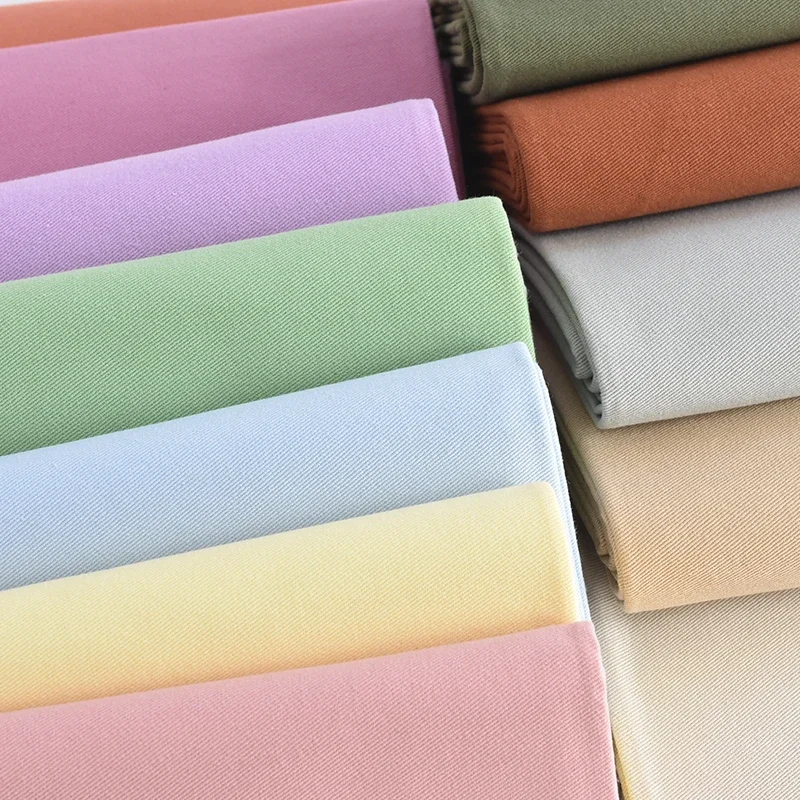 150x50cm Pure Cotton Washed Thick Twill Solid Color Sewing Fabric, Chino Clothes and Dresses Coat Hat DIY Cloth