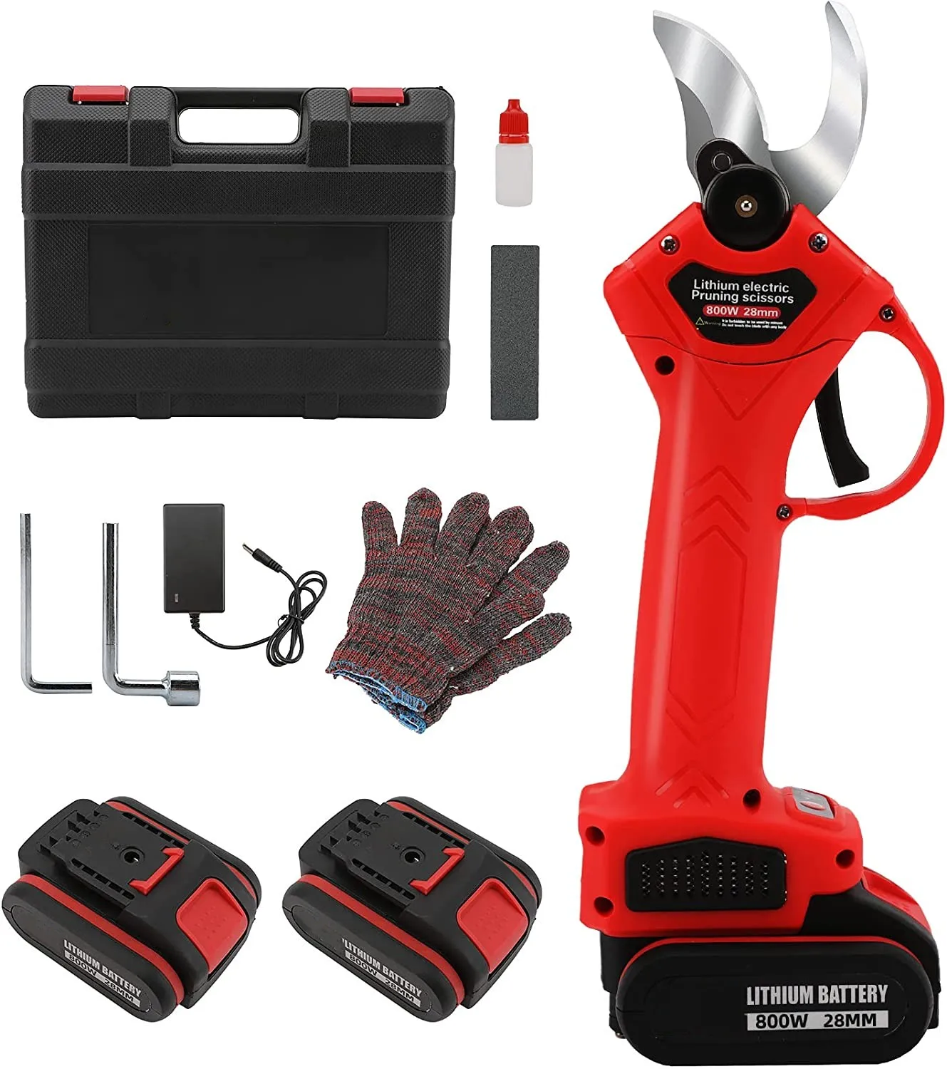 Electric Pruning Shears Professional Cordless Electric Scissors Battery Powered Tree Trimmer with 2 Pack Rechargeable Lithium
