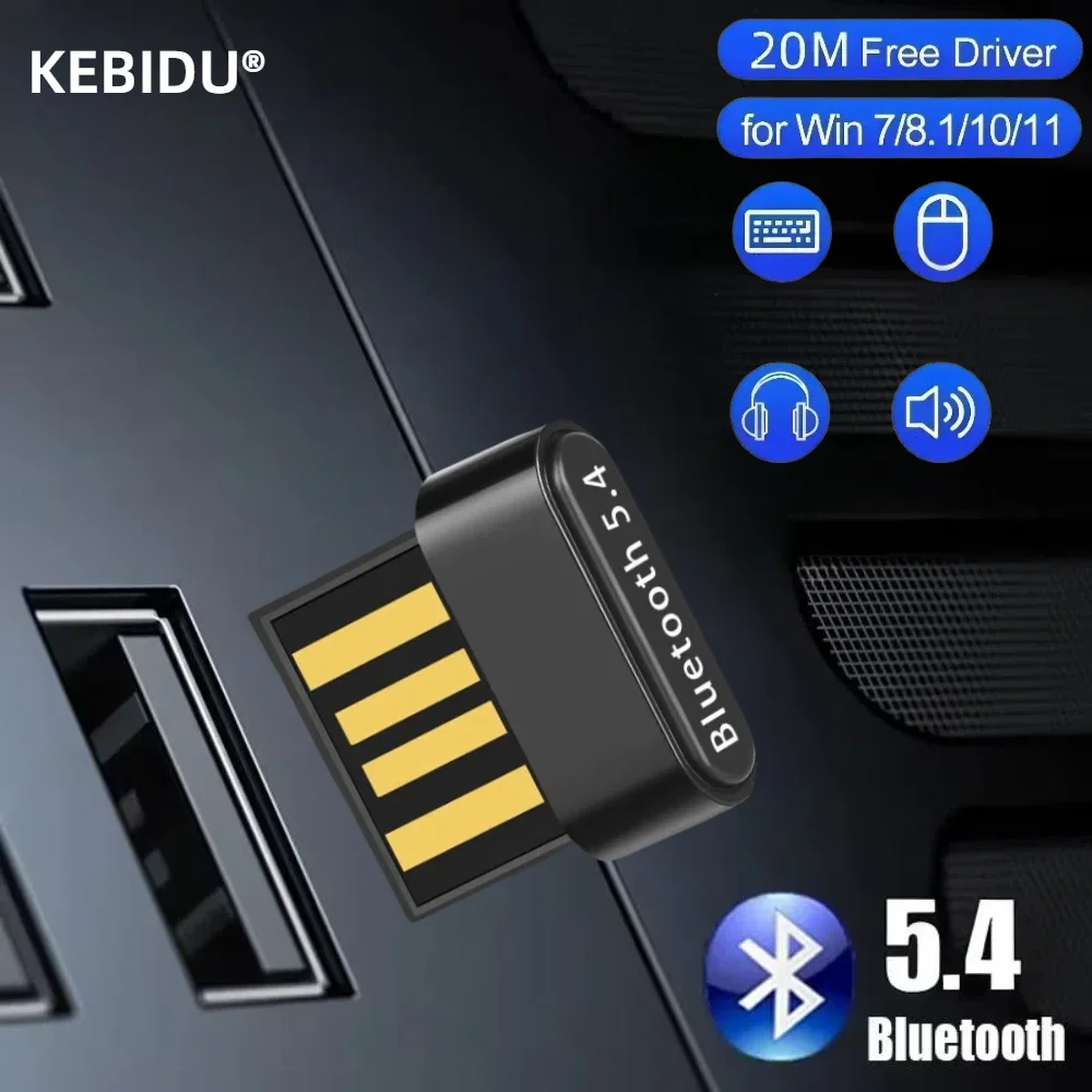 USB بلوتوث محول دونغل بلوتوث 5.4 استقبال للكمبيوتر ماوس لاسلكي غمبد المتكلم سماعات الصوت جهاز إرسال USB صغير