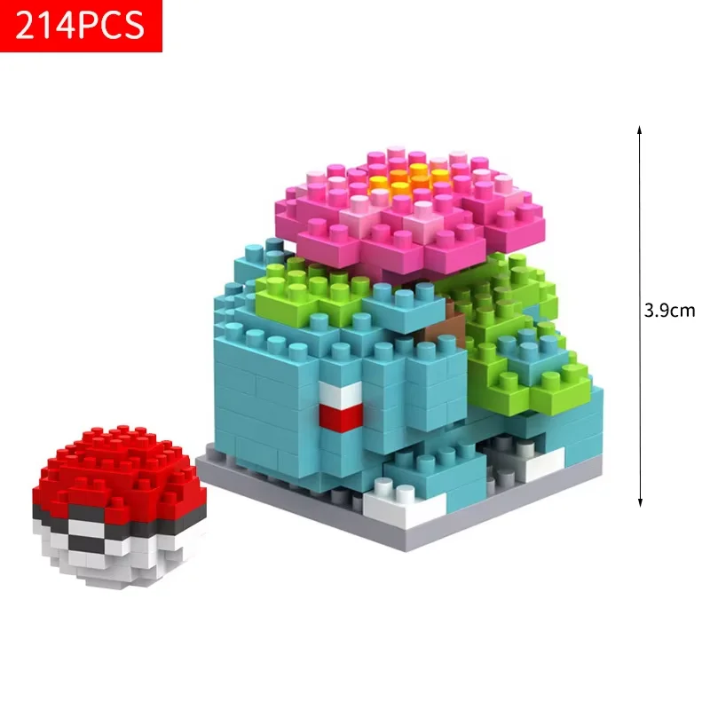 Pokémon-Spielzeug-Bausteine, Pokémon-Actionfiguren, Cartoon-Charaktere, Charizard, Mewtwo, Modell-Bausteine für Jungen, Geburtstagsgeschenke