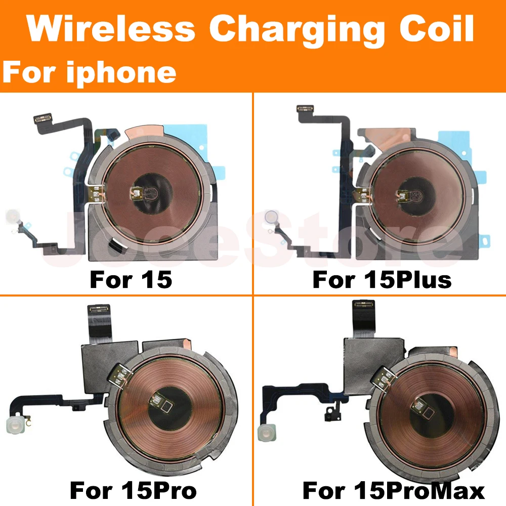 Wireless Charging Chip Coil NFC For iPhone 15 15Pro 15ProMax 15Plus With Magnet Flash Light Sensor Flex Wireless Charge Panel