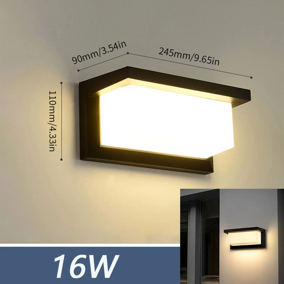 Other Led Outdoor Wand Licht Wasserdicht IP66 Motion Sensor Led Außen Beleuchtung Veranda Lichter Balkon Garten Lichter Außen Wand Lampe 3