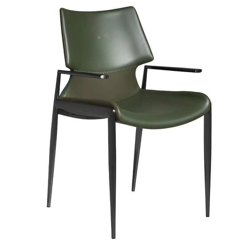 

High-end minimalist dining table with armrests, dining chair, tea table chair, book chair