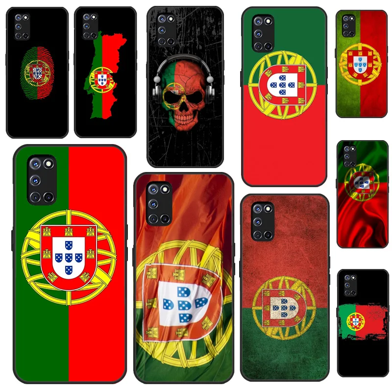 Portugal Flag For OPPO A9 A5 A31 A53 2020 Find X2 X3 Pro Reno 2 Z A1K A3S A5S A15 A52 A72 A83 A91 Case