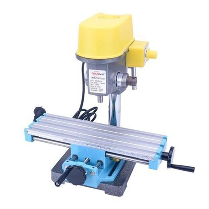 Mini bench drill Multifunctional aluminum cross slide table Mini console carriage, bench drill bracket mobile workbench