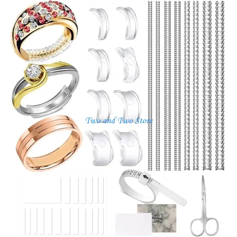 HX6F Ring Size Reducer Sizing Strips Invisible Plastic Adjusters for a Fit