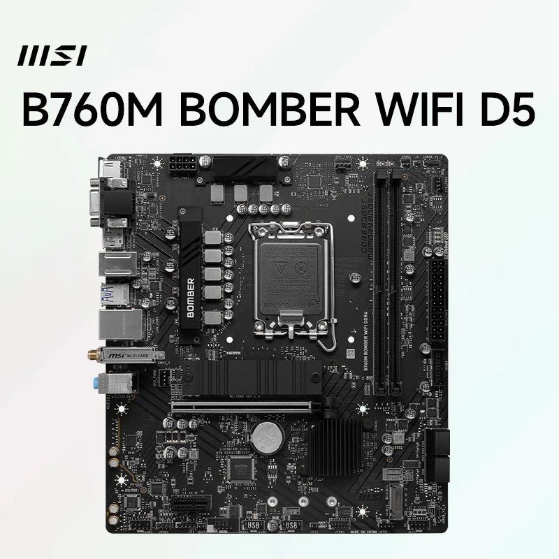 MSI B760M BOMBER WIFI DDR5 motherboard WIFI6E Ccomputer Motherboard Supports CPU Inter 12th-14th Diy Gaming Computer placa m ã e