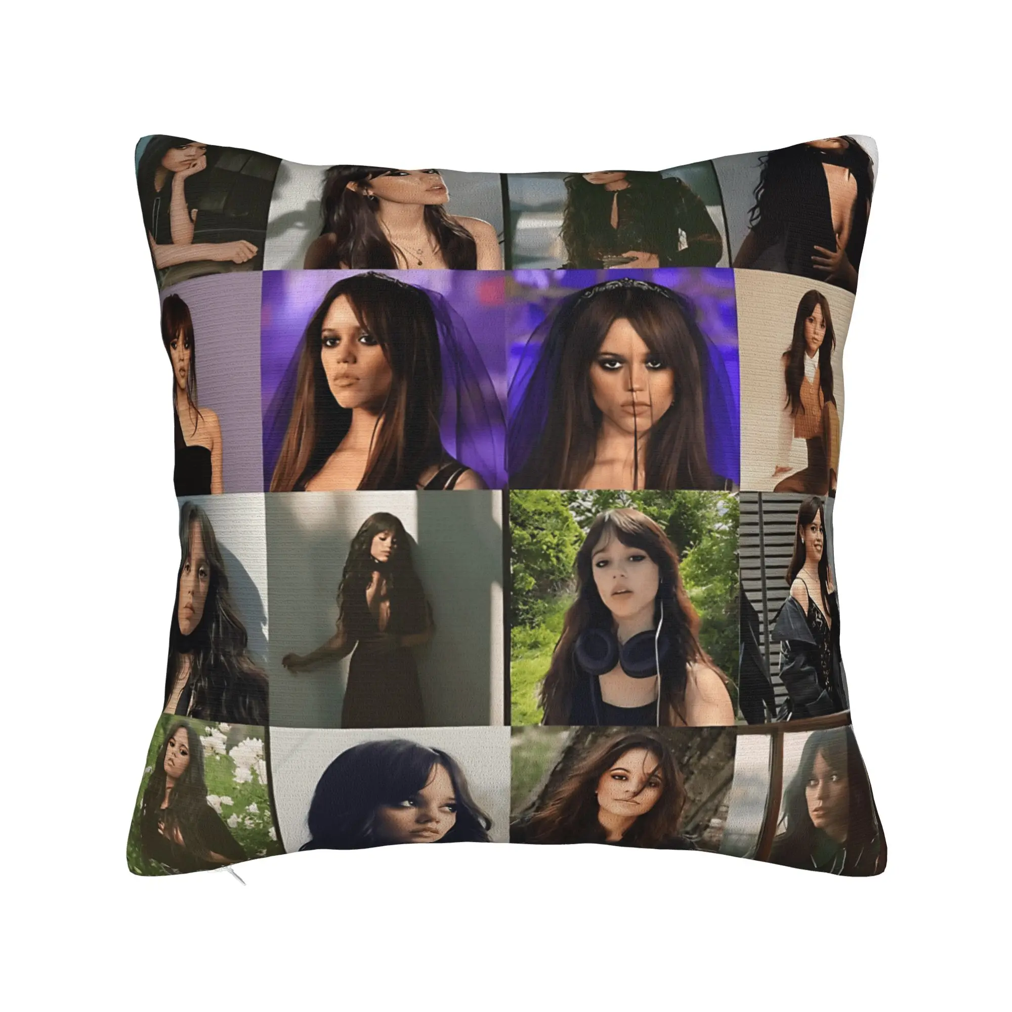 Pillow Case J-Jenna O-Ortega Square  Pillow Cover For Sofa Home Decoration Retro Trendy Pillowcases