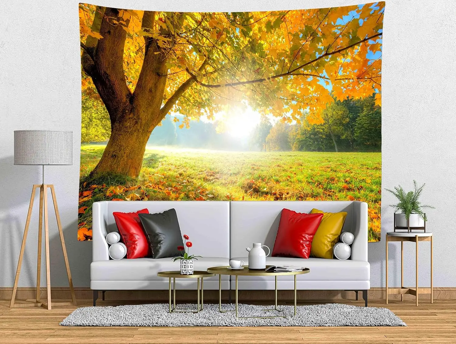 Wall Tapestry Aesthetic Aesthetic Tapestry Autumn Scenery Tapestry Wall Hanging Fall Landscape Tapestry