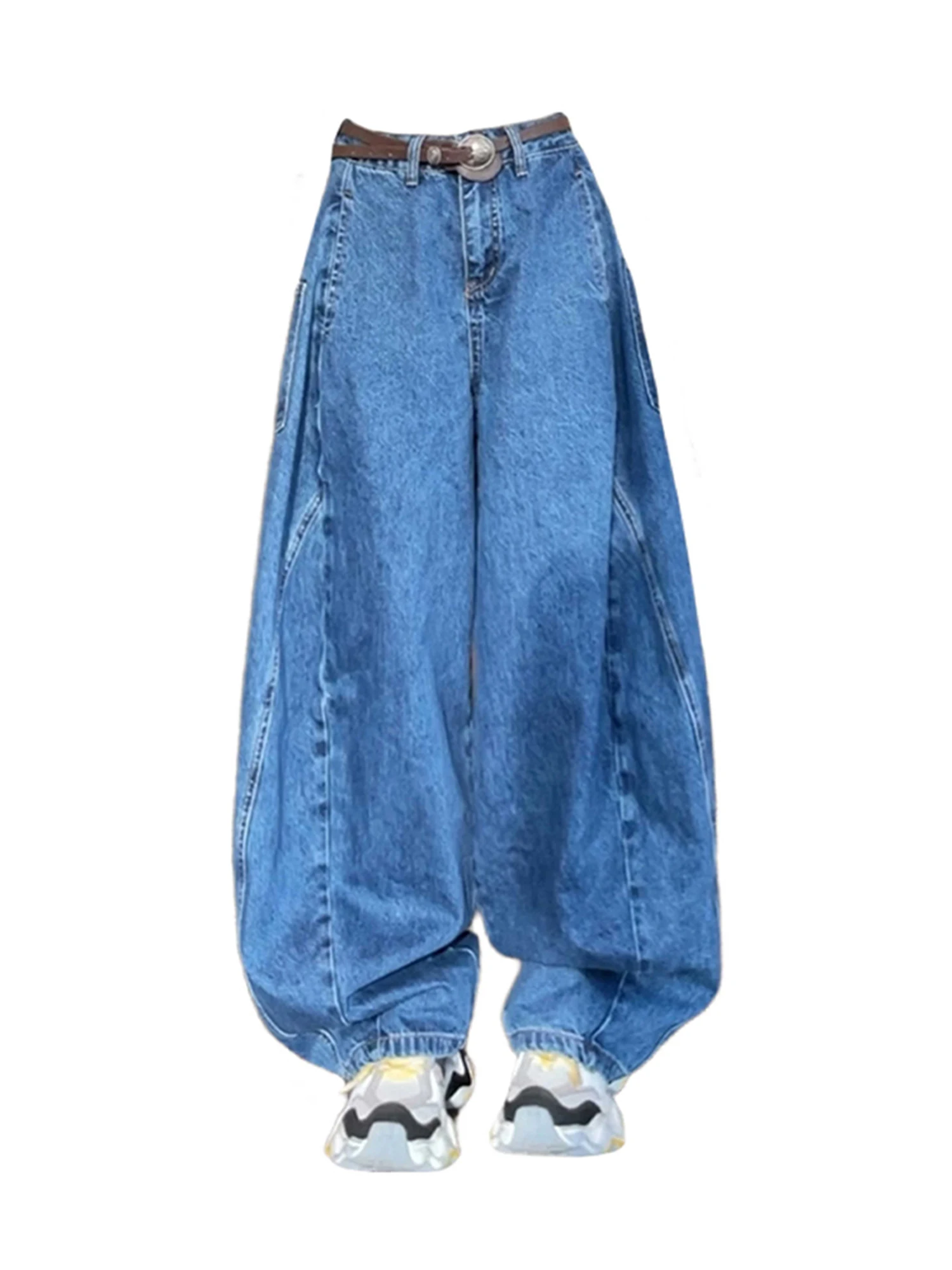 

Женские черные готические мешковатые джинсы Y2k Harajuku, винтажные джинсовые брюки-бойфренды, японский стиль 2000-х годов, большие джинсы в стиле эмо, брюки 2025