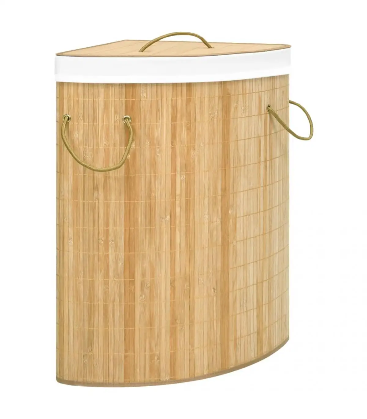 60 L bamboo corner laundry basket laundry basket