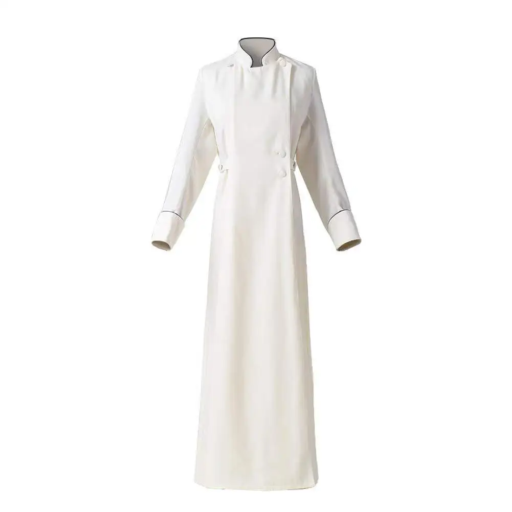 

Priest Front Wrap ALB Catholic Church Garment White Pulpit Pastor Robe