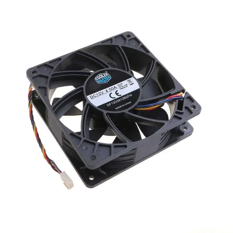 7000rpm High Speed 120mm Cooling Fan Dual Ball Bearing 12cm DF1203812B2FN 12V for DC 120X120X38mm Brushless Miner Cooler